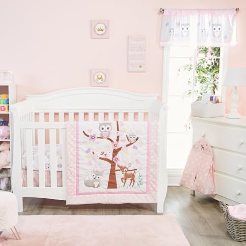 EVERYDAY KIDS 4 Piece Girls Crib Bedding Set by EVERYDAYKIDS