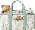 Quilted Fabric Storage Basket Floral Baby Diaper Caddy Quilted Basket by BBIQI