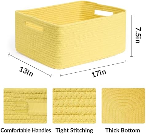 MiniArk Large Storage Baskets for Organizing, Baby Nursery, Toy Bins Box - Image 2