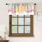 Kids Rainbow Window Valance, Colorful Inspirational Quotes Abstract - Image 2
