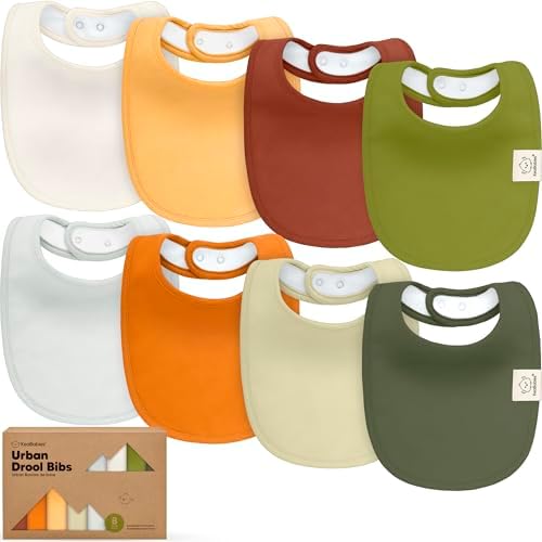 KeaBabies 8-Pack Organic Baby Bibs by KeaBabies