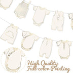 Boho Neutral Baby Clothes Banner Garland 2pcs Pre-Assembled Bunting Banners - Image 3