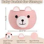 CherryNow Baby Basket for Gifts Empty, Cute Bear Design - Image 5