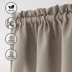Hiasan Taupe Valance Curtains for Window 52 x 18 Inches 1 Panel - Image 2