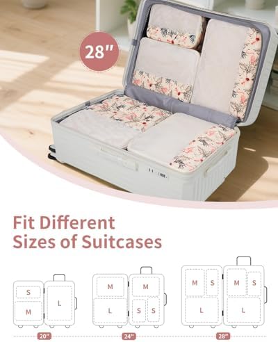 Narwey 7 Set Packing Cubes for Travel Carry on Suitcase, Durable Packing - Image 2