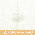 Polyester Bathroom Rug 20"x32" Cream, Non-Slip Soft Shaggy Bath Mat - Image 4