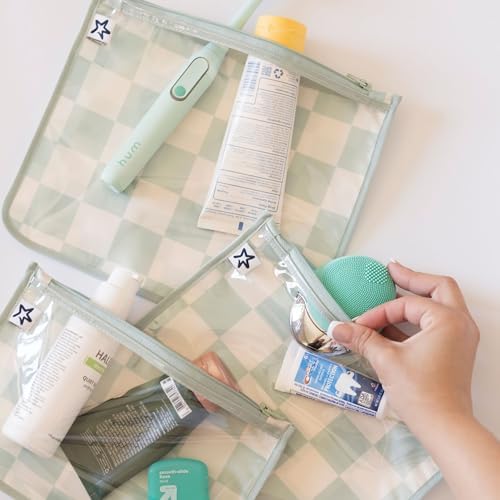 Tiny Twinkle Diaper Bag Organizing Pouches|3 Pack Mess-Proof Clear Front Travel - Image 3