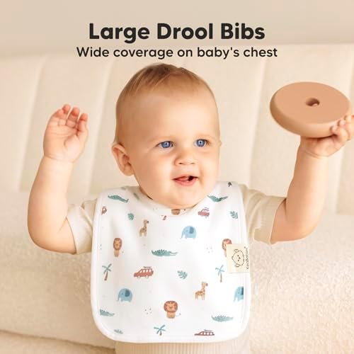 KeaBabies 8-Pack Organic Baby Bibs - Image 3