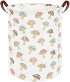 Mushroom hamper, Laundry Basket, Collapsible Canvas Waterproof Storage Bin by FXOCSHE