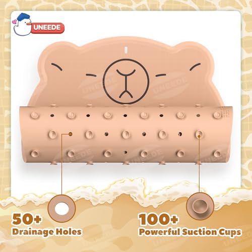 UNEEDE Kids Bathtub Mat Non Slip, Soft Rubber Shower Mat - Image 3