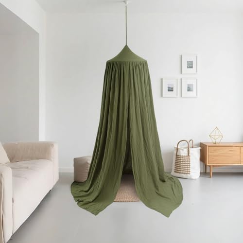 Cotton Kids Bed Canopy, Nursery Room Baby Crib Hanging Curtain Mosquito Net - Image 6