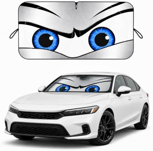 Car Windshield Sun Shade, Universal Fit Compact Sedan SUV, Sport Silver by eygeufg