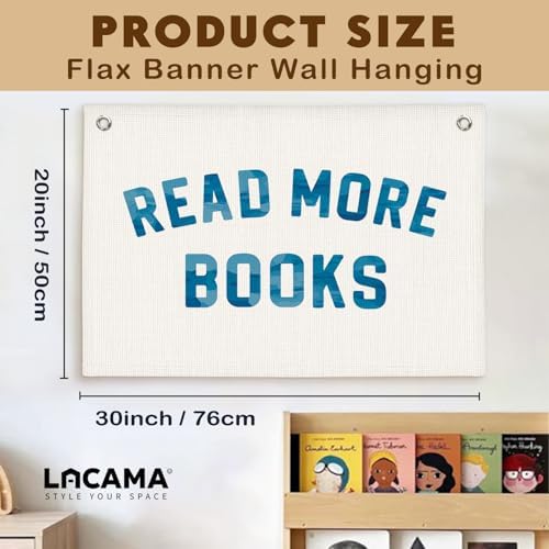 Lacama Reading Nook Decor Read More Books Banner - Image 5