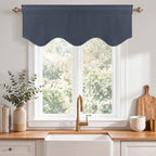 NICETOWN Stone Blue Blackout Kitchen Curtain Valances Thermal Insulated - Image 5