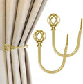USFOOK Gold Curtain Holdbacks, Decorative Drapery Tiebacks, 2 Pack/1 Pair by USFOOK