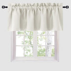 Hiasan Ivory Valance Curtains for Window 42 x 12 Inches 1 Panel - Image 6
