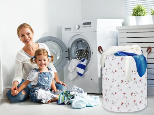 Kids Laundry Hamper, Flower Laundry Basket Collapsible Girls Storage Baskets - Image 4