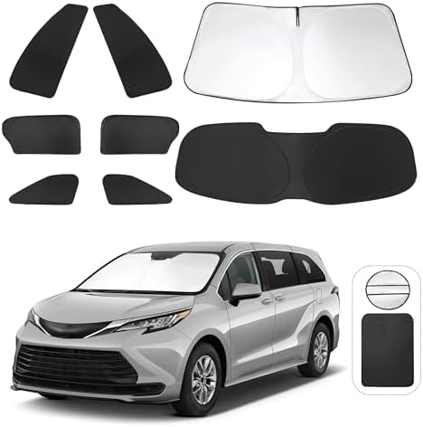 TINGLU Window Shades for Toyota Sienna 2021-2025 2026 Accessorie Car Side Full by TINGLU