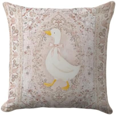 White Goose Pillow Cover 18x18 by Unknown