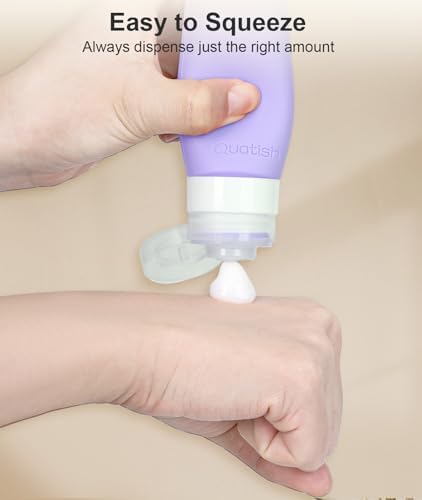 Quatish Travel Bottles for Toiletries 6 Pack, Original Patented Leakproof 3 oz - Image 3