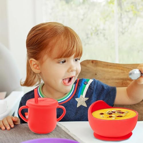 100% Silicone baby feeding set, BPA free Baby dishes set - Image 7
