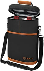 opux 2 Bottle Wine Carrier Tote, Insulated Leakproof Wine Cooler Bag, Wine by OPUX