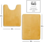 Clara Clark 2 Piece Bathroom Rugs, Velvet Memory Foam Bath Mat Set, Non-Slip - Image 2