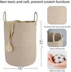 XUANGUO Cotton Rope Laundry Basket Hamper - Image 2