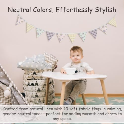 Purple Nursery Baby Girl Toddler Room Decor Floral Fabric Garland - Image 2
