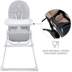 Kinderkraft BINCI Folding High Chair, Light Gray - Image 4
