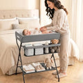 INFANS Baby Changing Table, Folding Diaper Station Portable Nursery Organizer by INFANS
