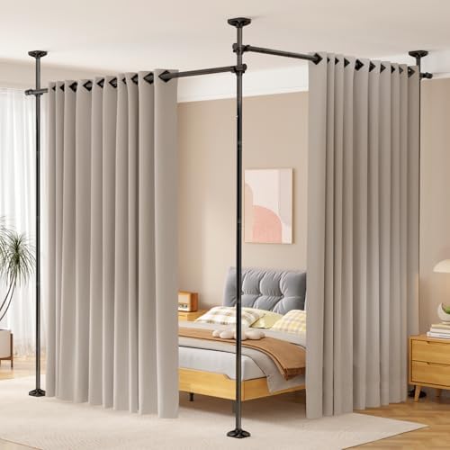 SUNALLY Room Divider for Separation 28-114in Privacy Wall Divider by SUNALLY