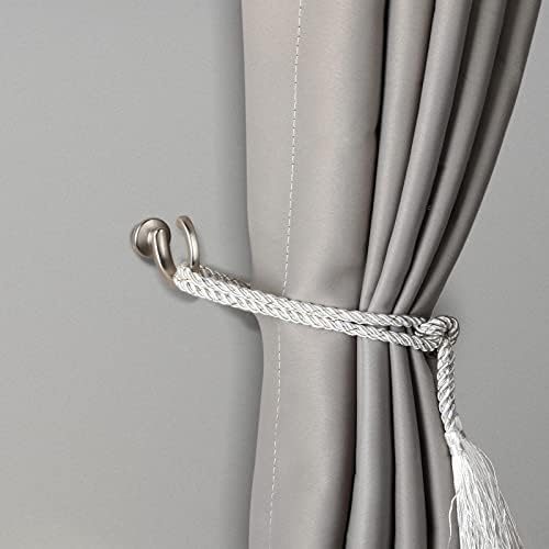 DeSS 2 Pack Curtain Holdbacks Curtain Tiebacks Hooks Wall Mounted Curtain Hooks - Image 5