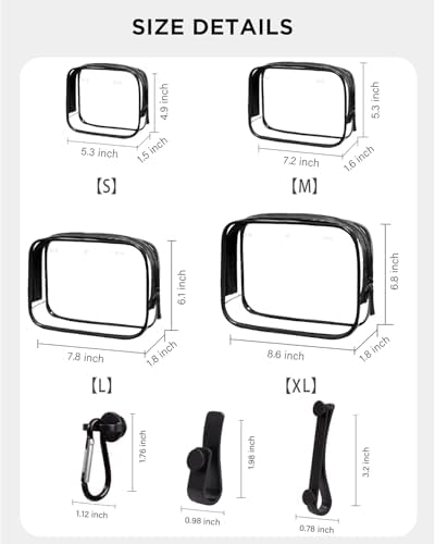 LETGO 4 PCS Clear Insert Bag for Bogg Bag, 4 Sizes Waterproof Beach Bag - Image 2