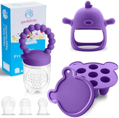 3-in-1 Baby Food & Fruit Feeder Set – Breastmilk Popsicle Mold by Gedebey