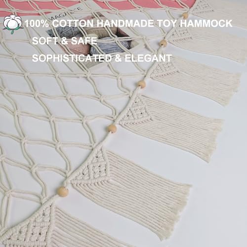 Large Stuffed Animal Hammock or Net, Macrame Boho Toy Hammock - Image 5