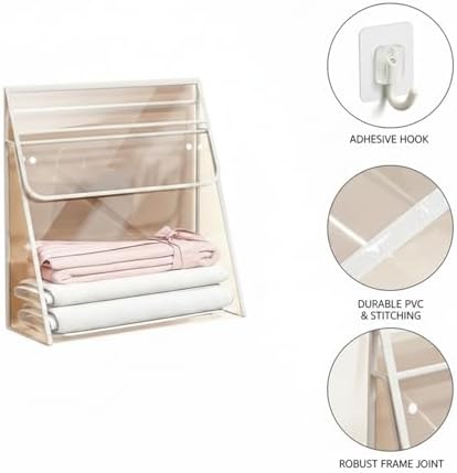 No-Drill Hanging Shower Caddy, PVC Toiletry Bag - Image 6