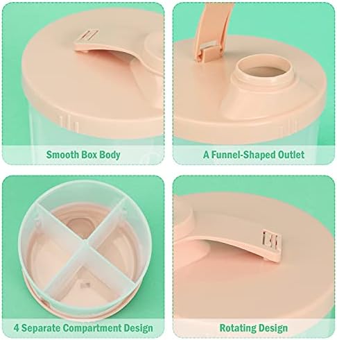 Accmor Baby Formula Dispenser On The Go, Non-Spill Rotating Four-Compartment - Image 2