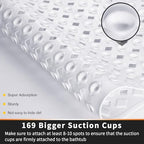 Yimobra Square Shower Mat Non Slip, Super Strong Suction Cups, Machine Washable - Image 2