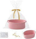 Pink Woven Rope Basket by HZFTJOY