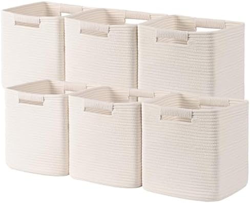 11 Inch Storage Cubes, 6 Pack Cube Storage Bins by Degeyoyo