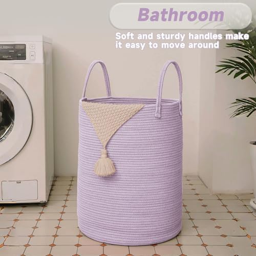 JMvicyroam 100L Cotton Rope Laundry Basket Hamper - Image 5