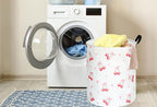 Cherry Print Round Laundry Hamper Storage Basket Bins Clothes Nursery Hamper - Image 3
