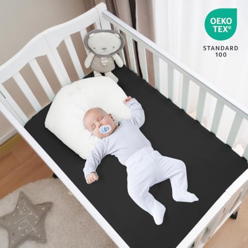david's kids Waterproof Mini Crib Sheets, 2 Pack Ultra Soft Breathable Mini - Image 2