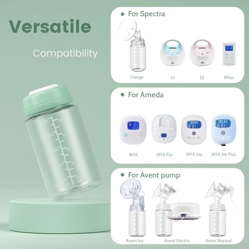 4 Pack 10oz Wide-mouth Breastmilk Storage Bottle - Image 2