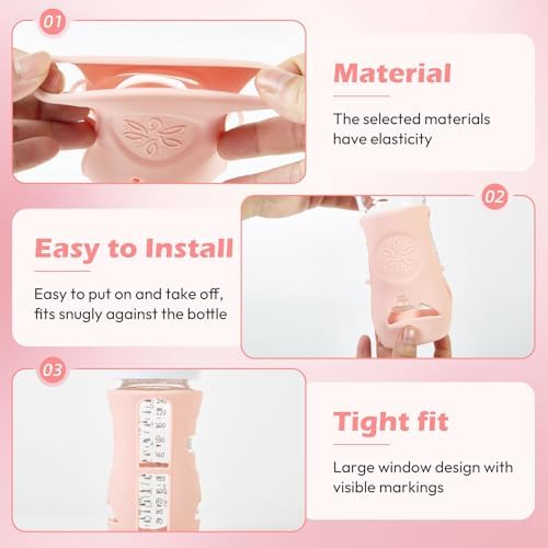 3 Pack Silicone Sleeves for Philips Avent Natural Glass Baby Bottles, 8 oz - Image 5