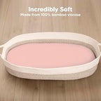 2-Pack Baby Bassinet Sheets Girl, 33x17 Bedside Sheets - Image 2