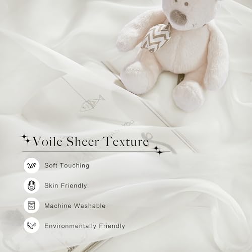 NICETOWN Beige Kids Bed Canopy for Bedroom - Image 3