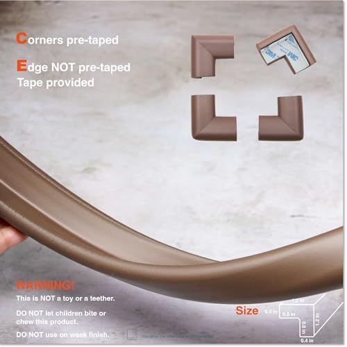 Roving Cove Baby Proof Edge Corner Protector, Large18ft Edge 8 Corners - Image 5