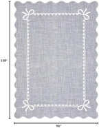 GarveeHome Scalloped Bow Rug 8x10 Washable Grey Rug - Image 2